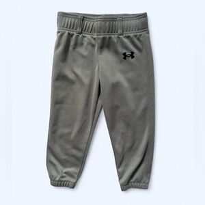 Under Armour Pull Up Baseball Pants with Belt Loops in Gray Size Youth XS